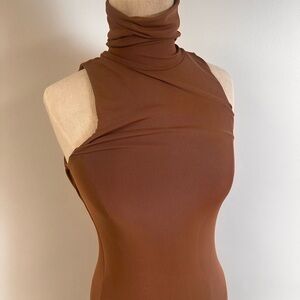 AFRM Sleeveless Turtleneck Dress Full Length‎ Maxi Size XS Bodycon Sexy Club NWT